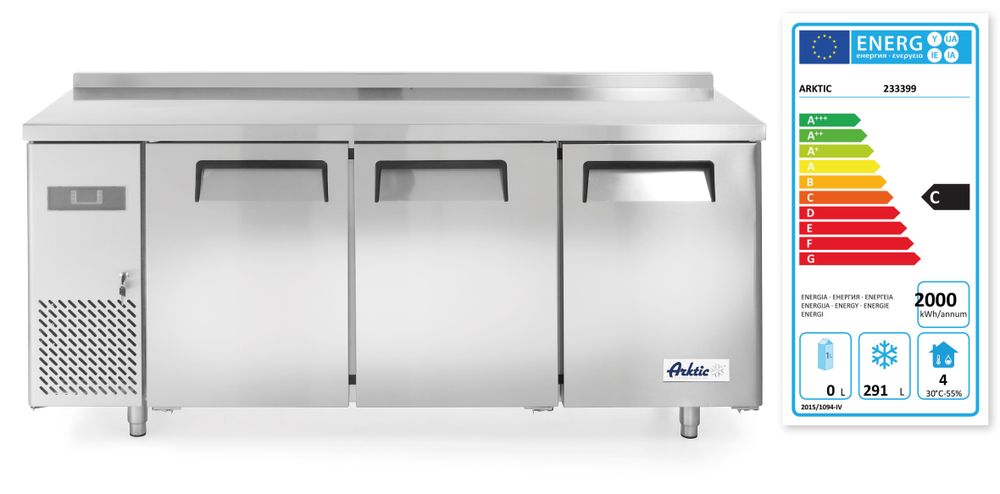 Tiefkühltisch dreitürig Kitchen Line 390 L Arktic Kitchen Line 291L 230V/550W 1800x600x(H)886mm-ING11208 Tiefkühltisch dreitürig Kitchen Line 390 L Arktic Kitchen Line 291L 230V/550W 1800x600x(H)886mm-ING11208