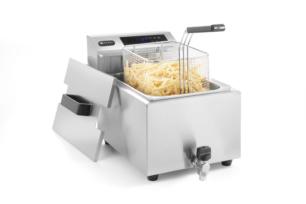 Friteuse Profi Line digital - mit Ablasshahn - 8 l    Profi Line  8L  230V/3500W  305x515x(H)345mm-ING11587