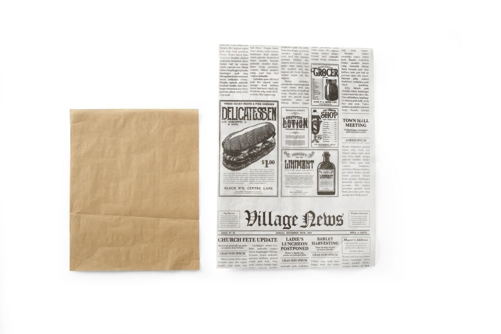 678107_678138_2018_IMGP9777 Einschlagpapier fettdicht  Zeitungsdruck 500 Stk. 250x350mm