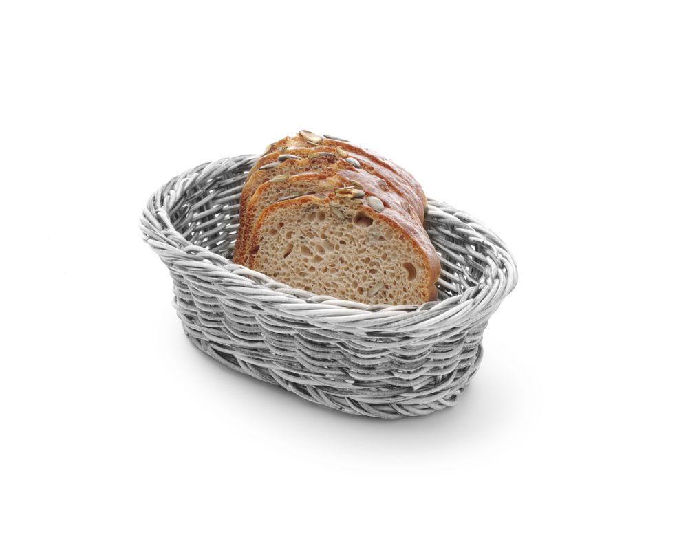 Brotkorb oval  Hellgrau 190x120x(H)60mm