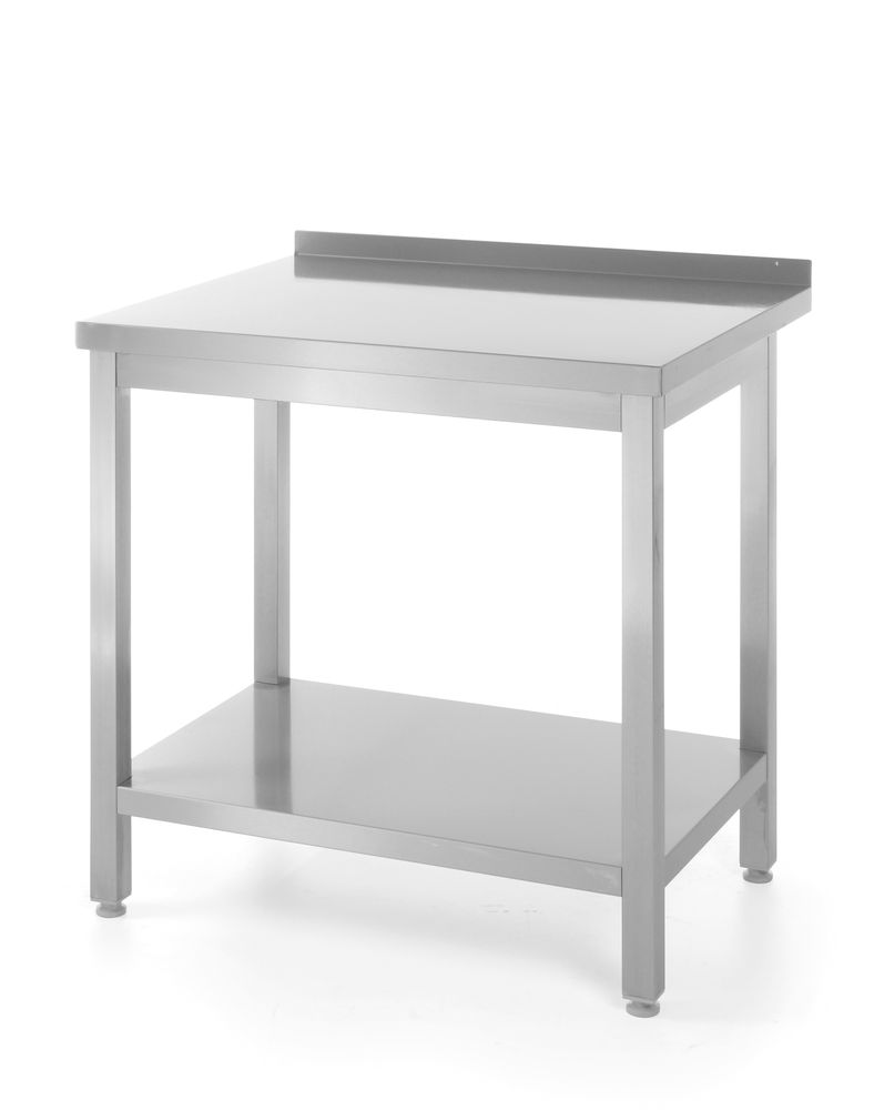 Wandarbeitstisch mit Aufkantung und Ablage Tiefe 60cm