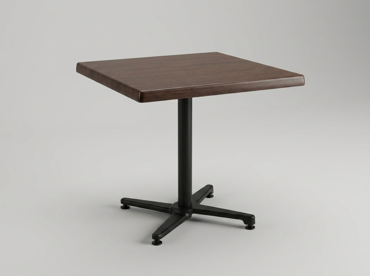 Outdoor Bistro Tisch 70x70cm HPL Dunkelbraun Modern - Brest