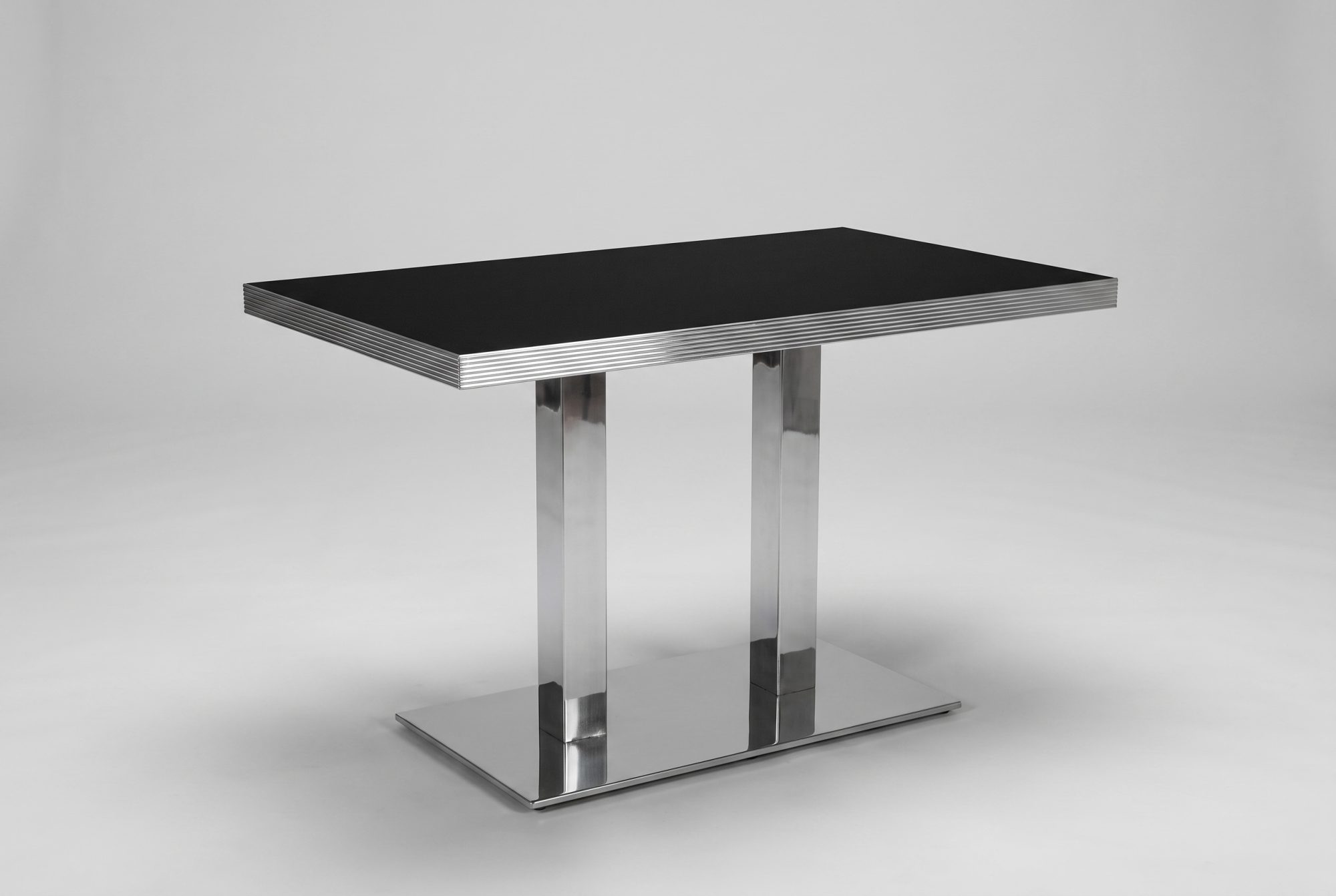 American Dinertisch Schwarz 120x69cm Restauranttisch Bistrotisch-ING10599
