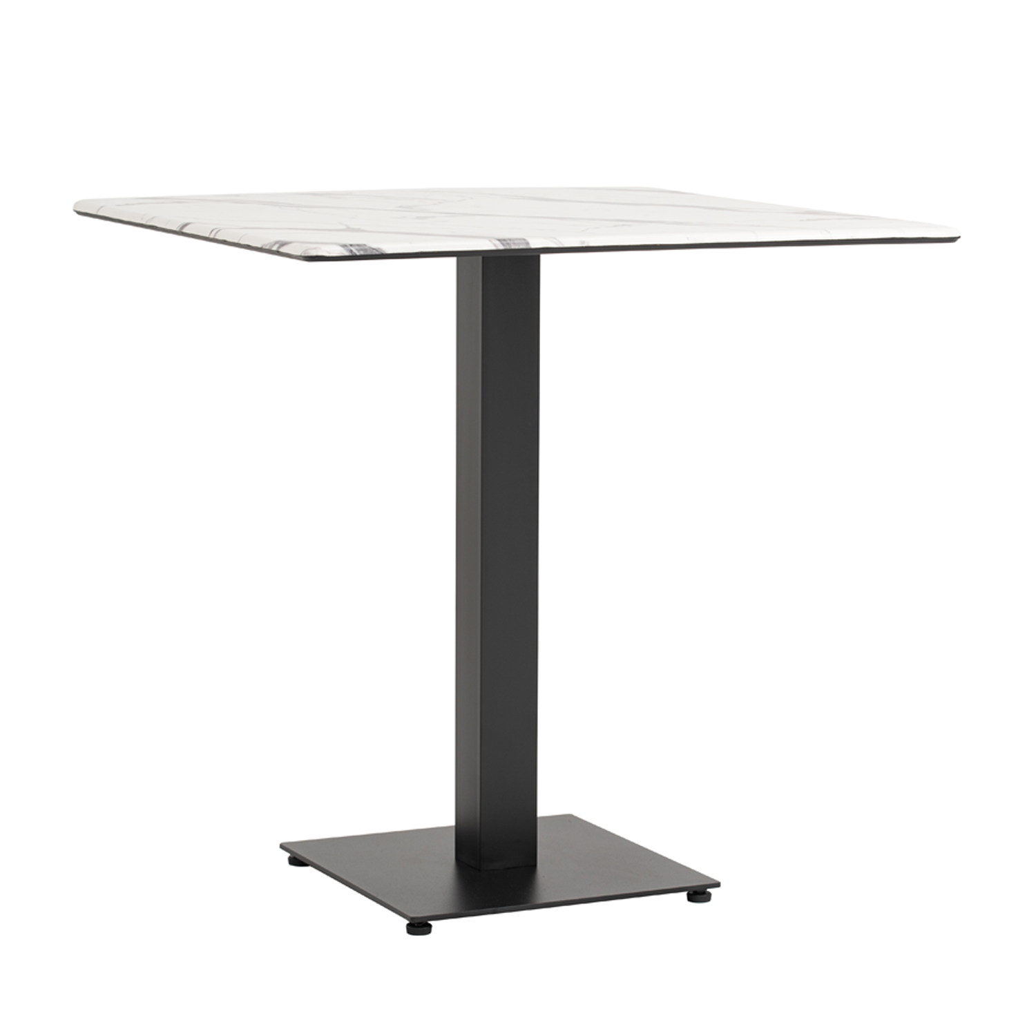 Outdoor Tisch Catania in 60x60cm Marmor Optik Weiss Compact HPL Tischplatte-ING10901 Outdoor Tisch Catania in 60x60cm Marmor Optik Weiss Compact HPL Tischplatte-ING10901