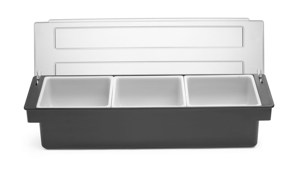 Zutatenbox – 3 Behälter BarUp Schwarz 480x150x(H)100mm-ING10948 Zutatenbox – 3 Behälter BarUp Schwarz 480x150x(H)100mm-ING10948