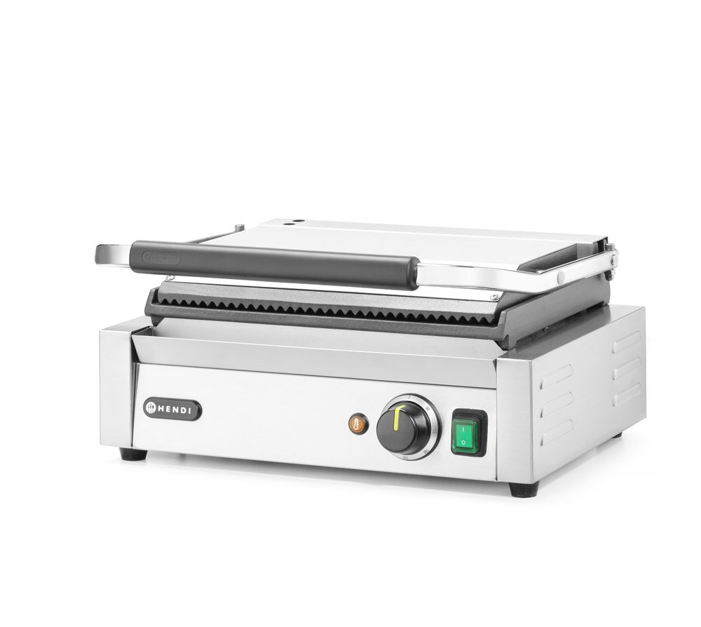 Kontaktgrill - Panini    oben gerillt  unten glatt  230V/2200W  430x370x(H)514mm-ING11610