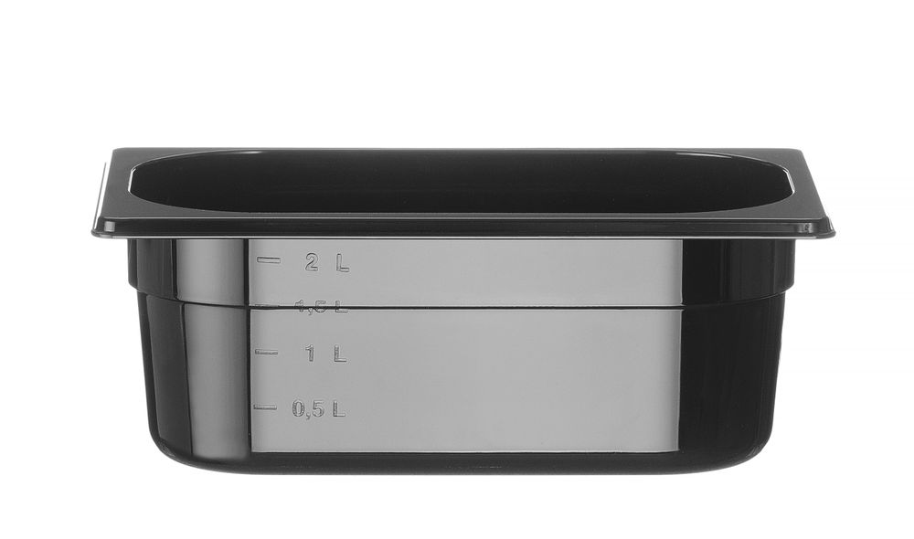 Gastronorm-Behälter 1/4 Profi Line GN 1/4 28L Schwarz 265x162x(H)100mm-ING12243