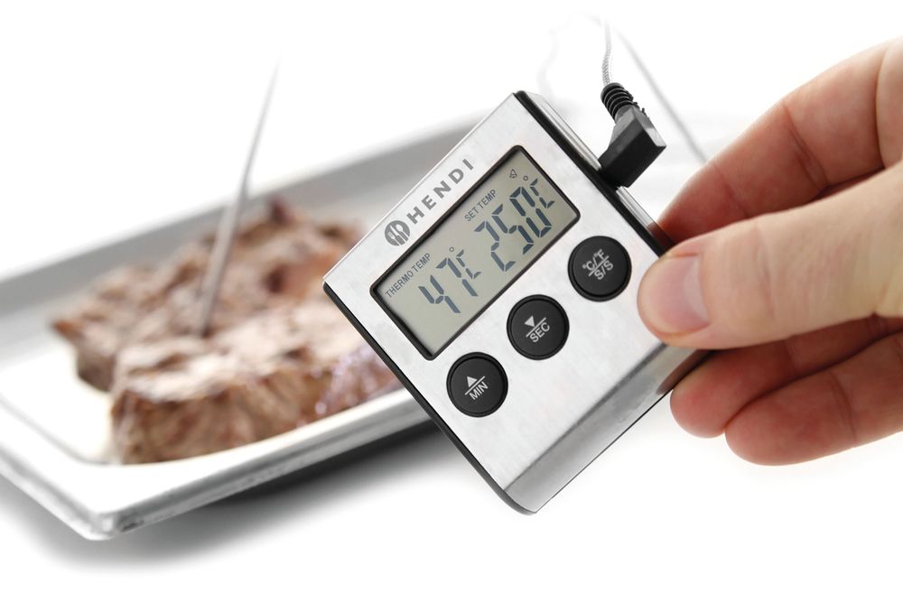 Bratenthermometer mit Timer 65x70x(H)17mm-ING12845