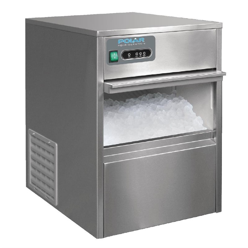 Eiswürfelmaschine 4kg Behälter 20kg pro 24 Stunden mit festem Wasseranschluss-ING10713 Eiswürfelmaschine 4kg Behälter 20kg pro 24 Stunden mit festem Wasseranschluss-ING10713