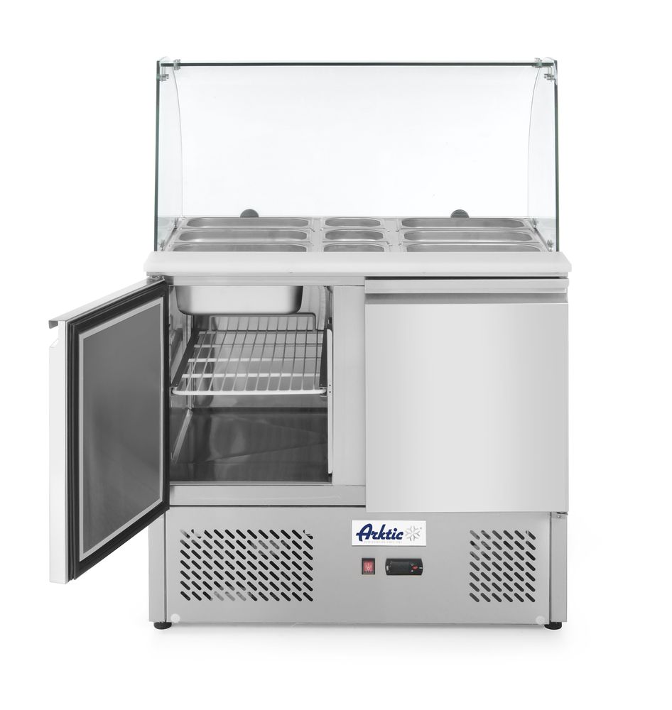Kühltisch zweitürig mit Glasdisplay 300L Arktic 230V/310W 912x702x(H)1330mm-ING11255 Kühltisch zweitürig mit Glasdisplay 300L Arktic 230V/310W 912x702x(H)1330mm-ING11255