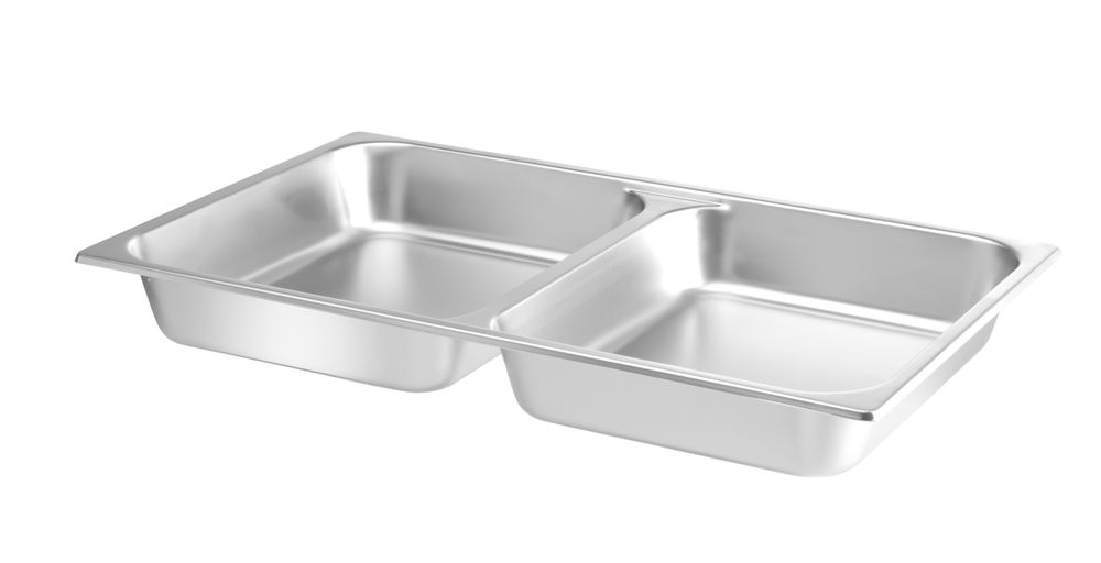 Lebensmittelpfanne GN 1/1 zweigeteilt  75L 530x325x(H)65mm