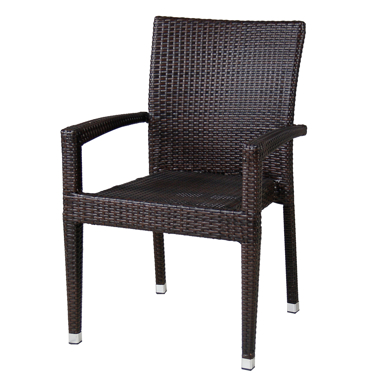 Polyrattan Stuhl Verona Dunkelbraun mit Armlehne Outdoor-SW10152 Polyrattan Stuhl Verona Dunkelbraun mit Armlehne Outdoor-SW10152