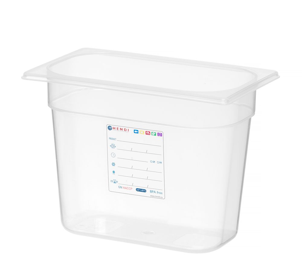 Gastronorm-Behälter 1/4 GN 1/4 55L Transparent 265x162x(H)200mm-ING12223
