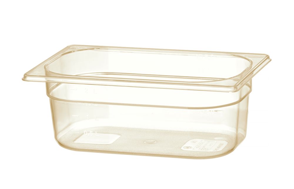 Gastronorm-Behälter 1/4 hochtemperatubeständig GN 1/4 26L Transparent 265x162x(H)100mm-ING12369