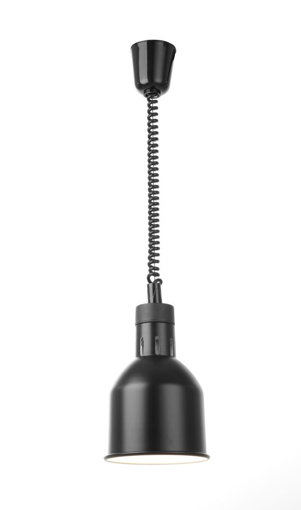 Höhenverstellbare Wärmelampe  zylinderförmig    Schwarz  230V/250W  ø175x(H)250mm-ING11686