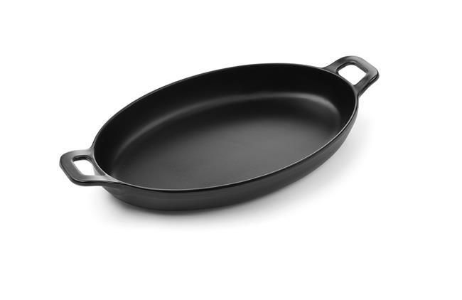 Miniatur-Pfanne oval Fine Dine Schwarz 155x80x(H)37mm