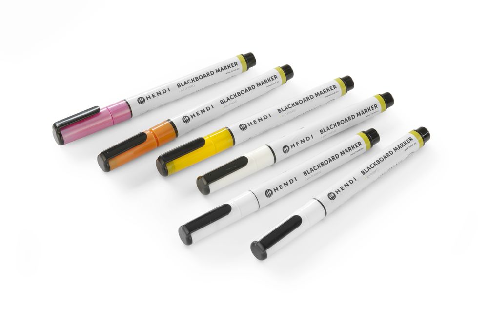 664285_OBW_2020_01_IMG4459 Kreidemarker 1 mm  3x weiß 1x rosa 1x gelb 1x bronze 6 Stk