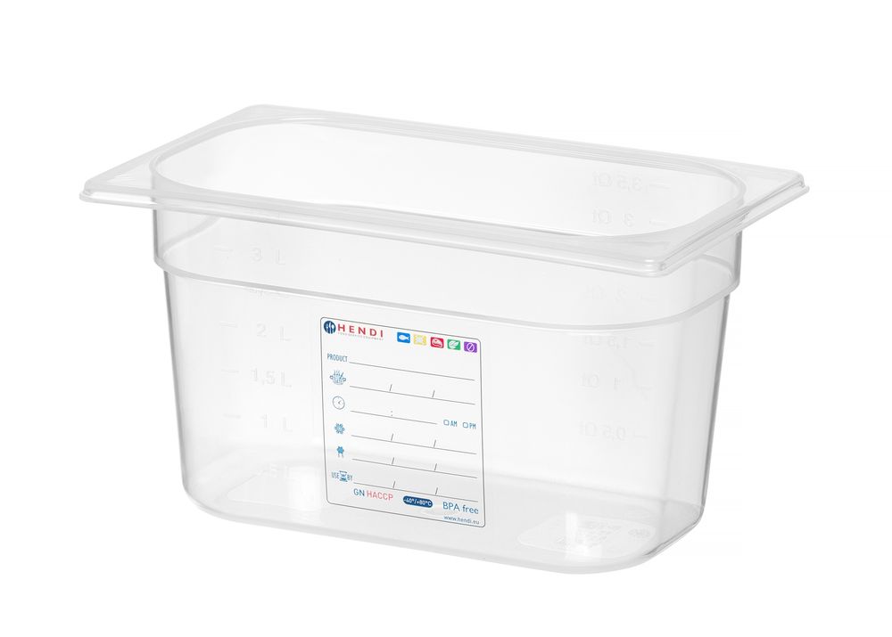 Gastronorm-Behälter 1/4 GN 1/4 4L Transparent 265x162x(H)150mm-ING12224