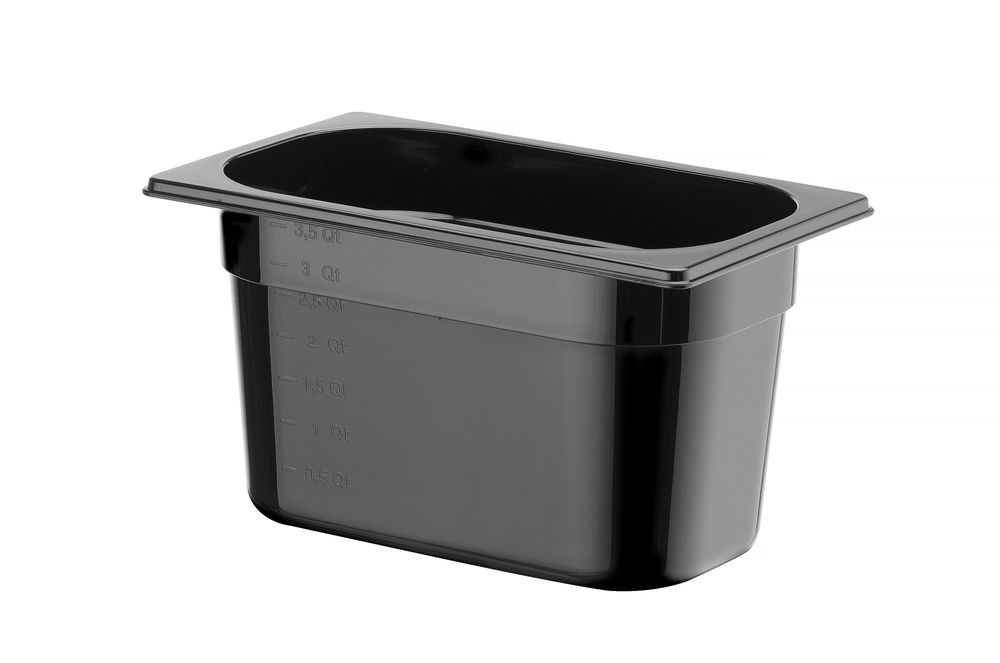 Gastronorm-Behälter 1/4 Profi Line GN 1/4 4L Schwarz 265x162x(H)150mm-ING12242