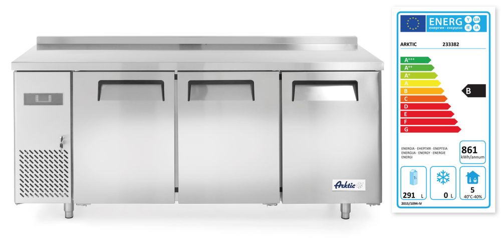 Kühltisch dreitürig Kitchen Line 390 L Arktic Kitchen Line 291L 230V/270W 1800x600x(H)886mm-ING11190 Kühltisch dreitürig Kitchen Line 390 L Arktic Kitchen Line 291L 230V/270W 1800x600x(H)886mm-ING11190