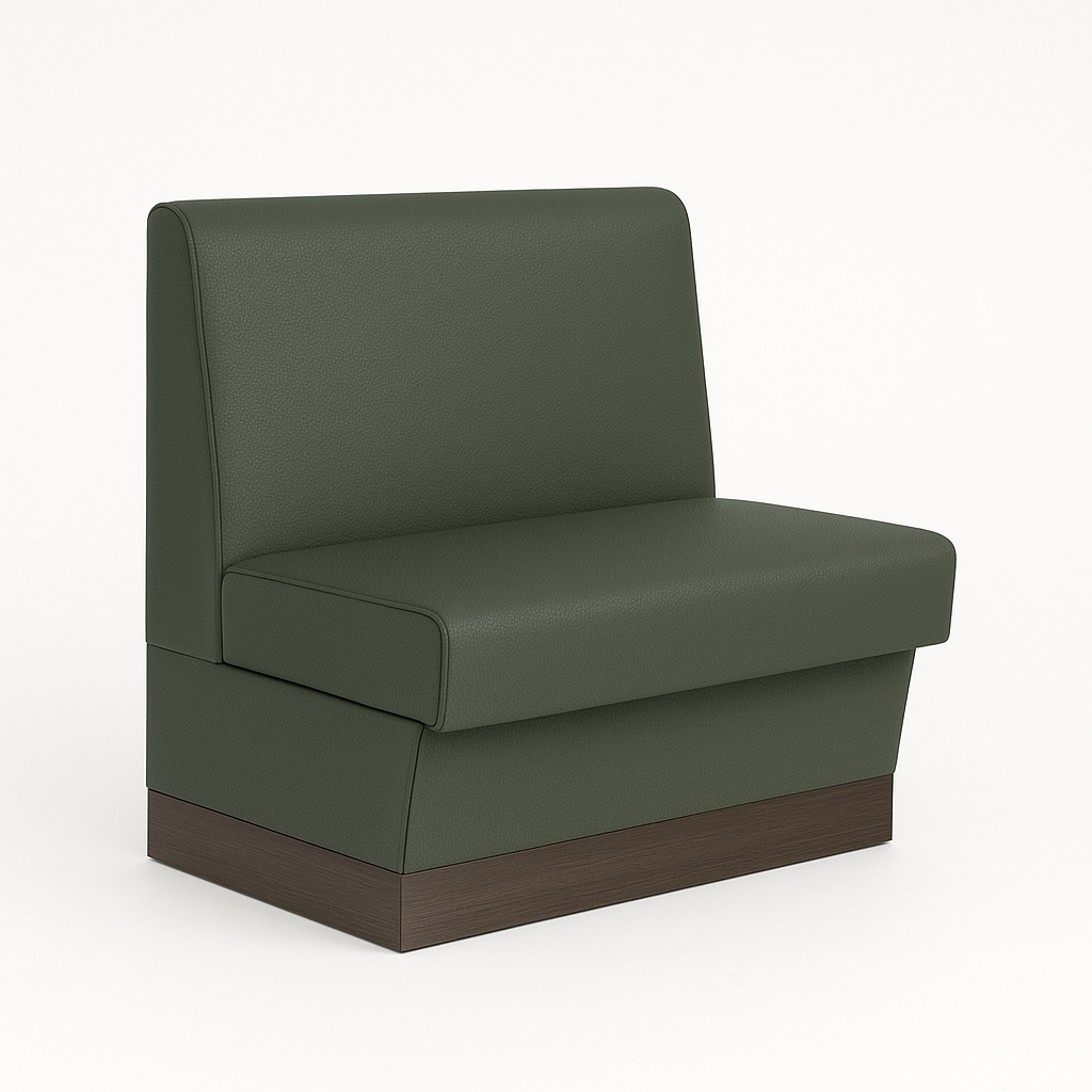 Gastrobank 60cm Olive Dunkelgrün Kunstleder Florenz Sitzbank Dinerbank