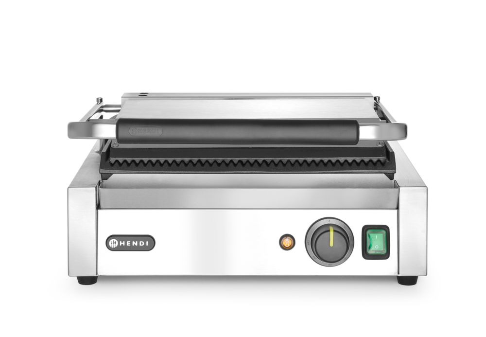 Kontaktgrill - Panini    oben und unten gerillt  230V/2200W  432x396x(H)214mm-ING11612