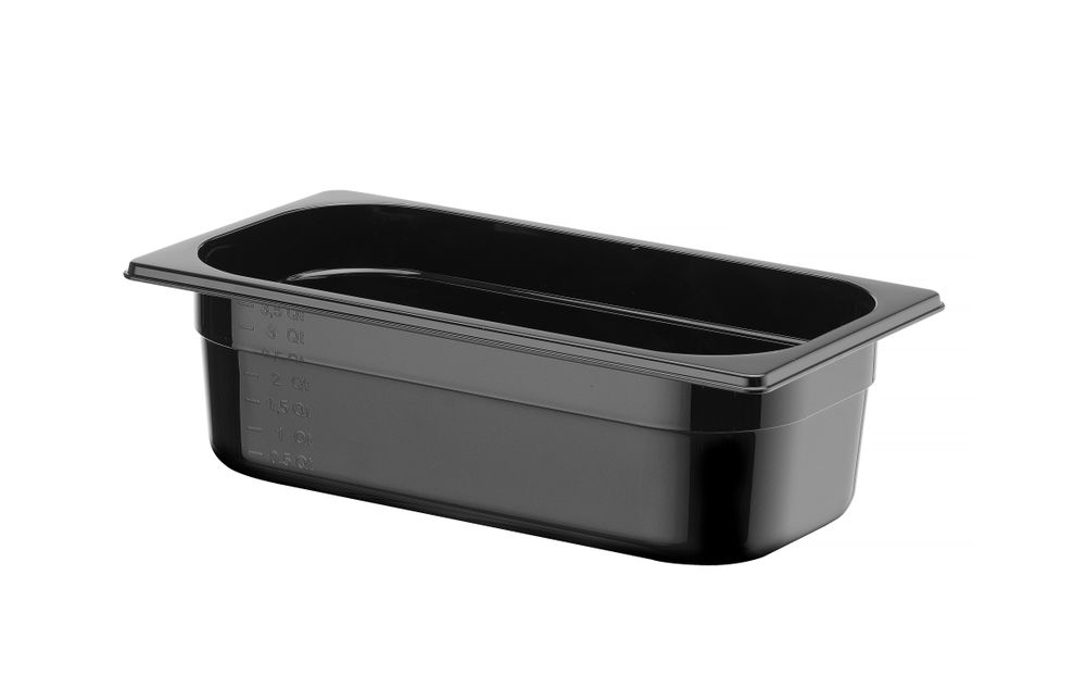 Gastronorm-Behälter 1/3 Profi Line GN 1/3 4L Schwarz 325x176x(H)100mm-ING12247
