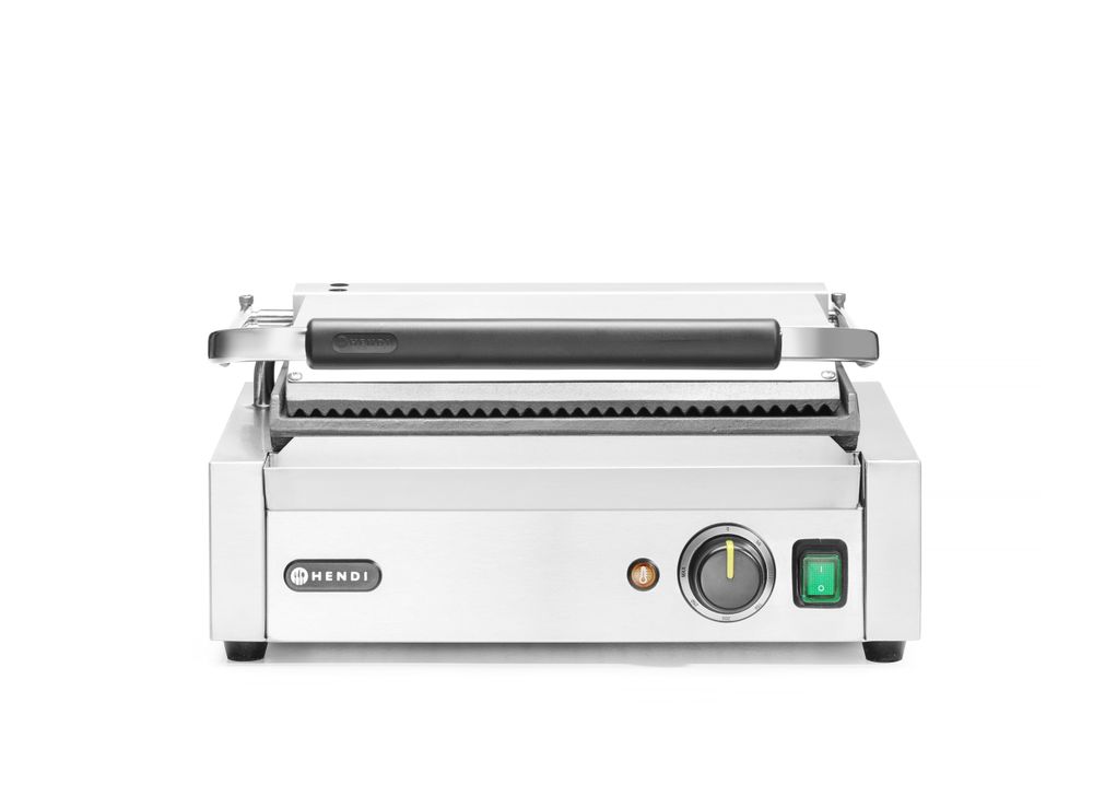 Kontaktgrill - Panini    oben gerillt  unten glatt  230V/2200W  430x370x(H)514mm-ING11610