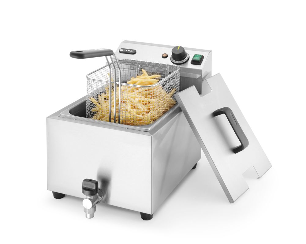 Profi Line Fritteuse mit Ablasshahn  8 l    Profi Line  8L  Grau  230V/3500W  305x515x(H)354mm-ING11551 Profi Line Fritteuse mit Ablasshahn  8 l    Profi Line  8L  Grau  230V/3500W  305x515x(H)354mm-ING11551