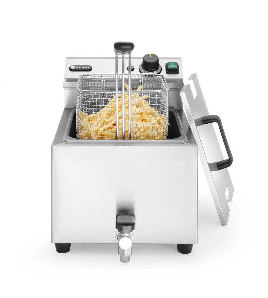 Profi Line Fritteuse mit Ablasshahn  8 l    Profi Line  8L  Grau  230V/3500W  305x515x(H)354mm-ING11551 Profi Line Fritteuse mit Ablasshahn  8 l    Profi Line  8L  Grau  230V/3500W  305x515x(H)354mm-ING11551