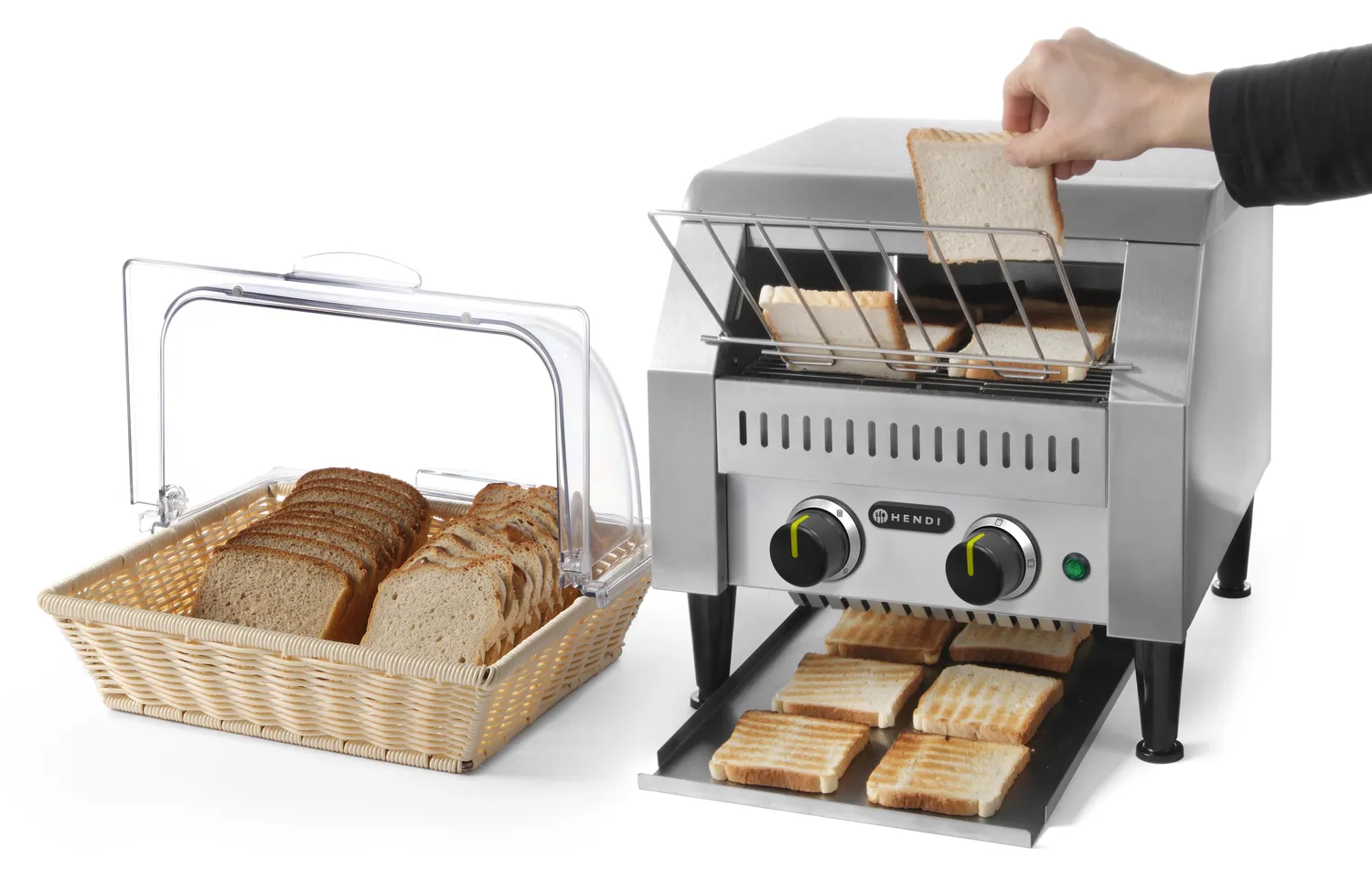 Durchlauf-Toaster doppelt Silber 230V/2240W 41,8x36,5x(H)39cm
