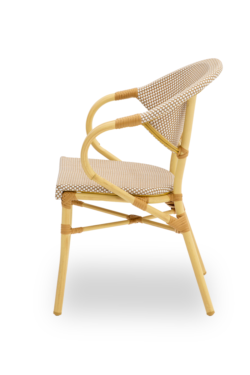 Stuhl Udine in Farbe Beige aus Technorattan Outdoor-ING10889 Stuhl Udine in Farbe Beige aus Technorattan Outdoor-ING10889