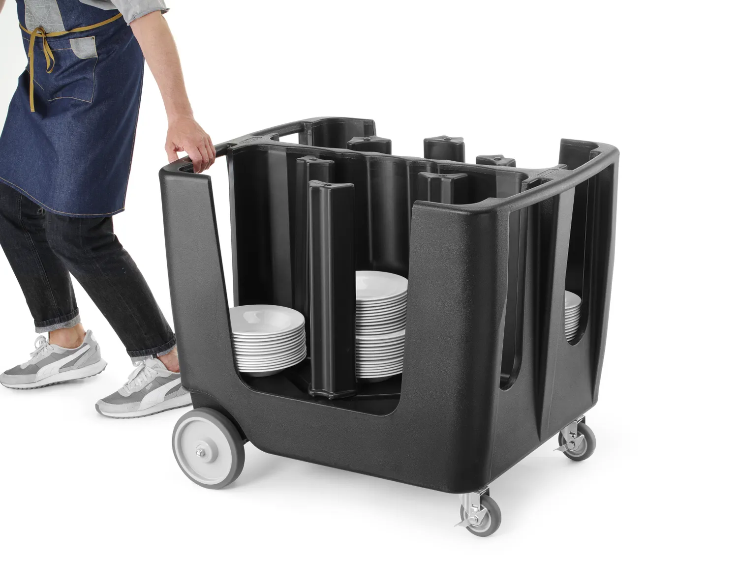 Tellerwagen Schwarz 93x72x(H)78,5cm