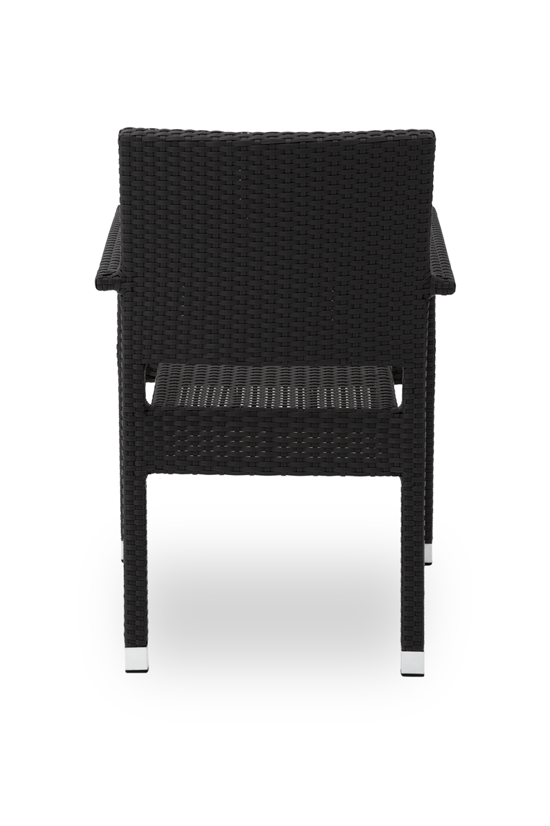 Polyrattan Stuhl Venedig Schwarz mit Armlehne-SW10354 Polyrattan Stuhl Venedig Schwarz mit Armlehne-SW10354