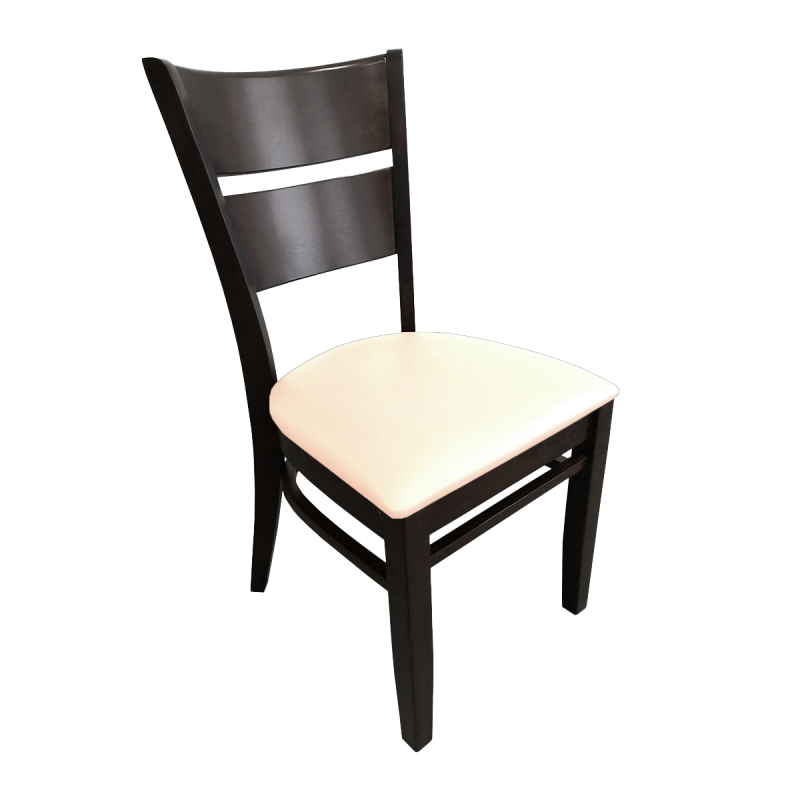 Restaurant Bistro Stuhl aus Vollholz Grace Kunstleder Bizon Beige