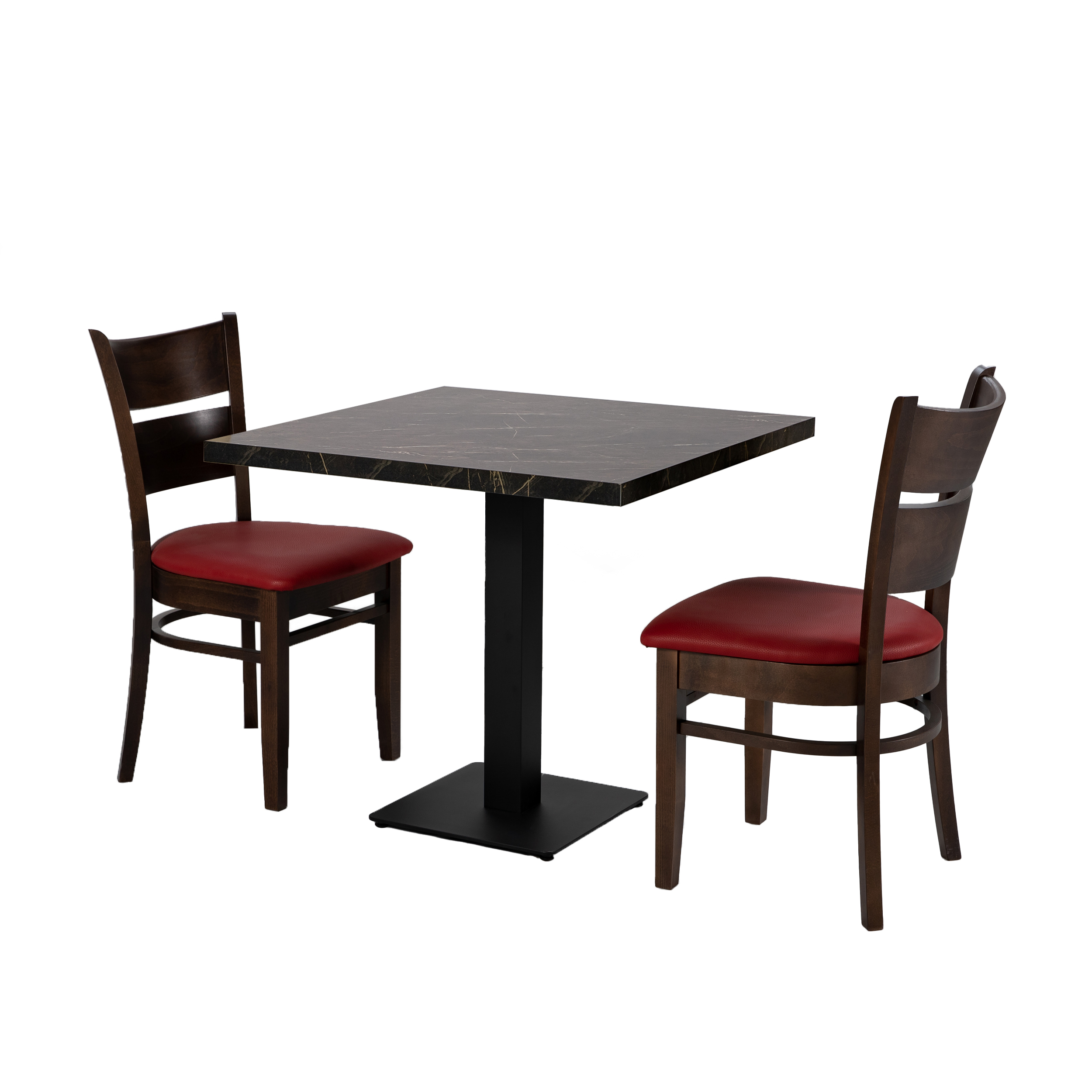 Restauranttisch Catania Braun Marmor Optik 80x80cm Bistrotisch Gastrotisch-ING10744 Restauranttisch Catania Braun Marmor Optik 80x80cm Bistrotisch Gastrotisch-ING10744