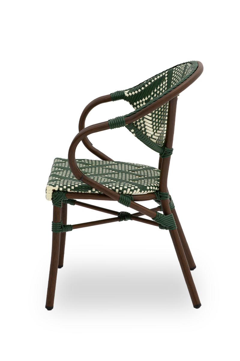 Stuhl Udine in Farbe Grün aus Technorattan Outdoor-ING10890 Stuhl Udine in Farbe Grün aus Technorattan Outdoor-ING10890