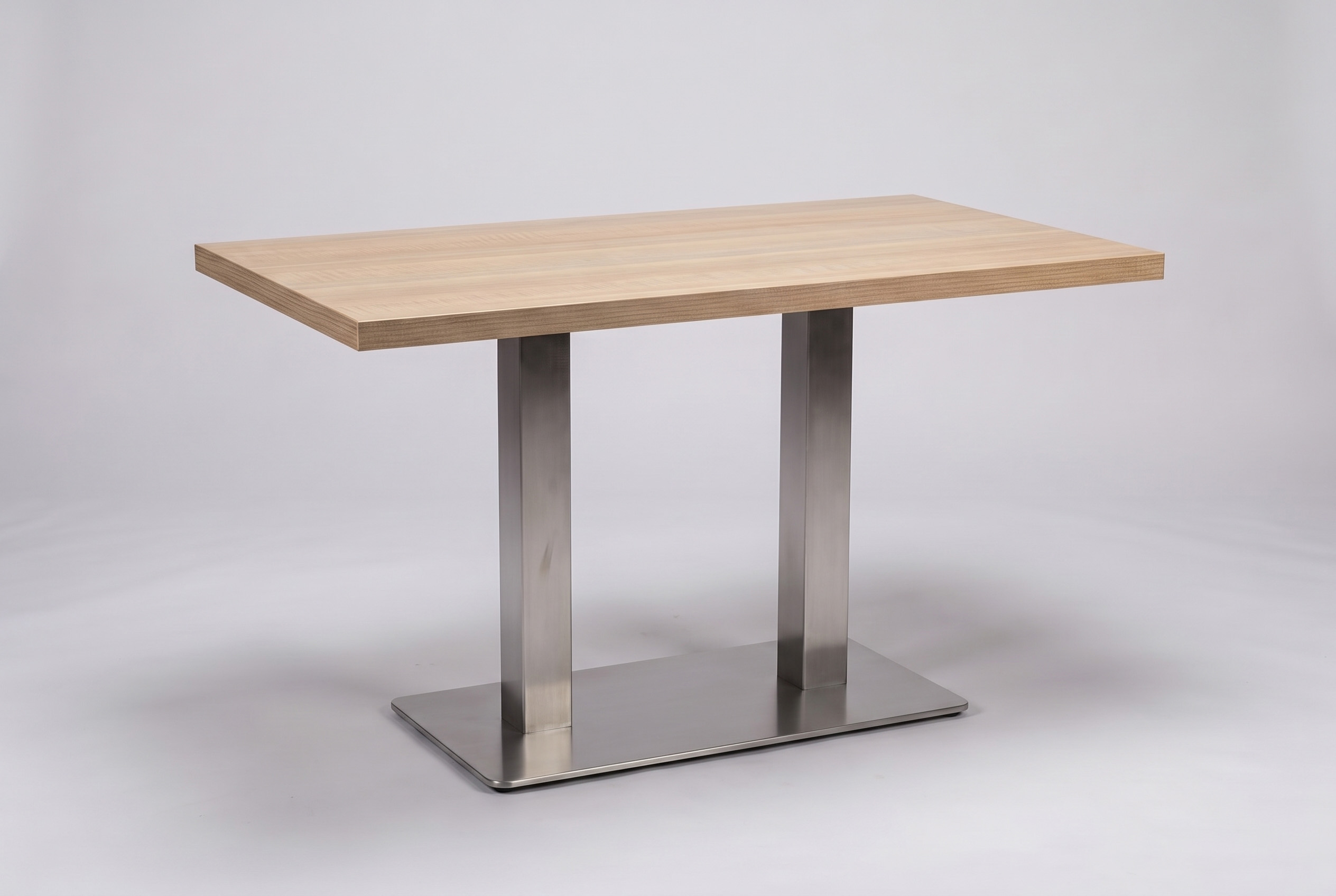 Restaurant Bistro Tisch 120x80cm Lissabon Holzoptik Ahorn Beige