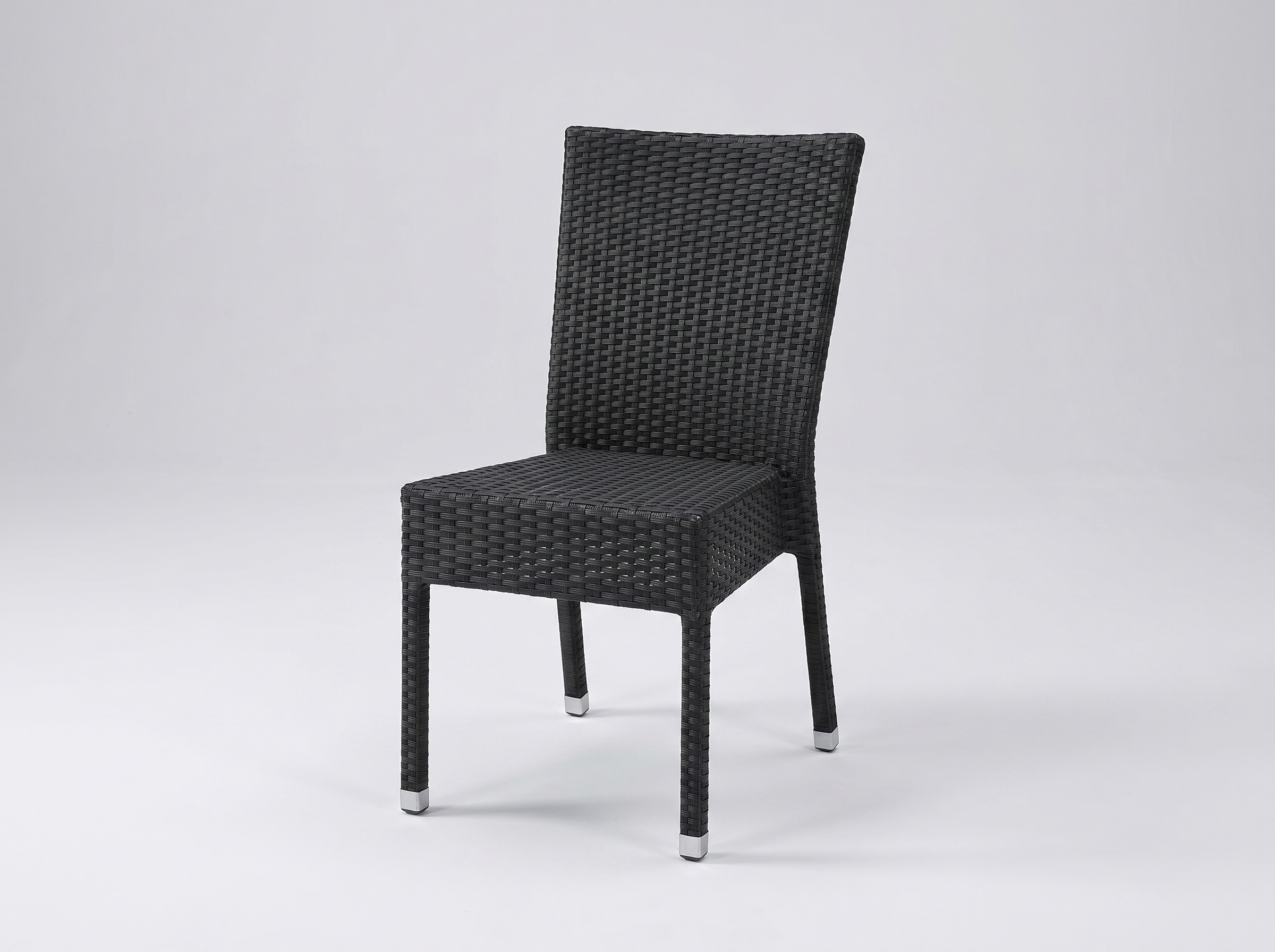Outdoor Bistro Polyrattan Stuhl Verona Anthrazit ohne Armlehne
