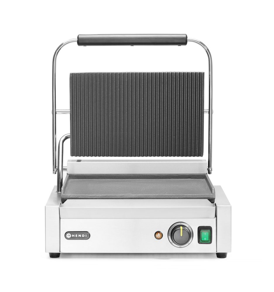 Kontaktgrill - Panini    oben gerillt  unten glatt  230V/2200W  430x370x(H)514mm-ING11610