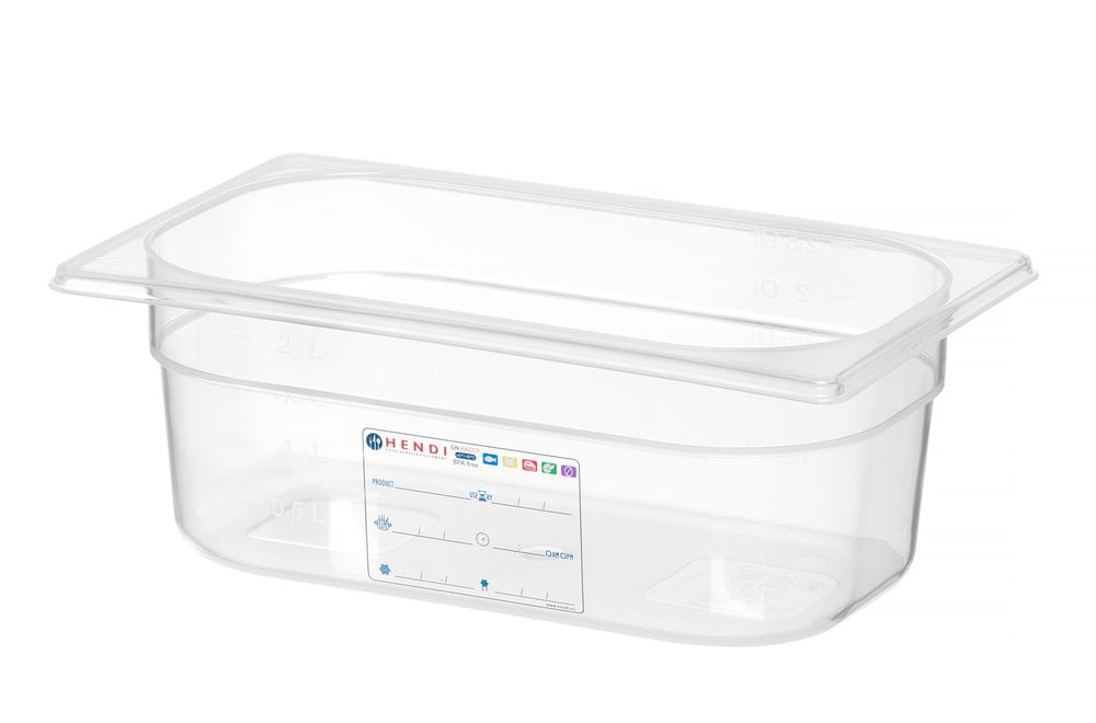Gastronorm-Behälter 1/4 GN 1/4 28L Transparent 265x162x(H)100mm-ING12225