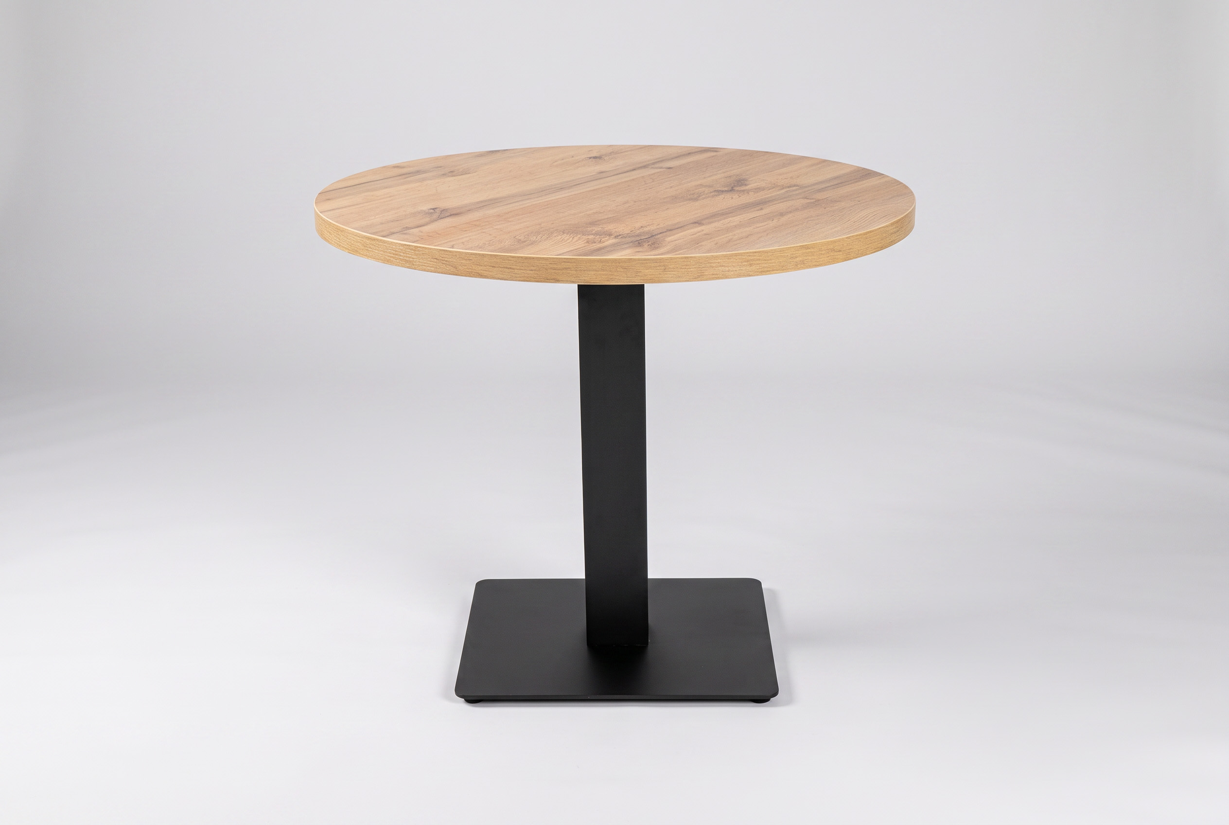 Restaurant Bistro Tisch Andora Rund D70cm Holzoptik Eiche
