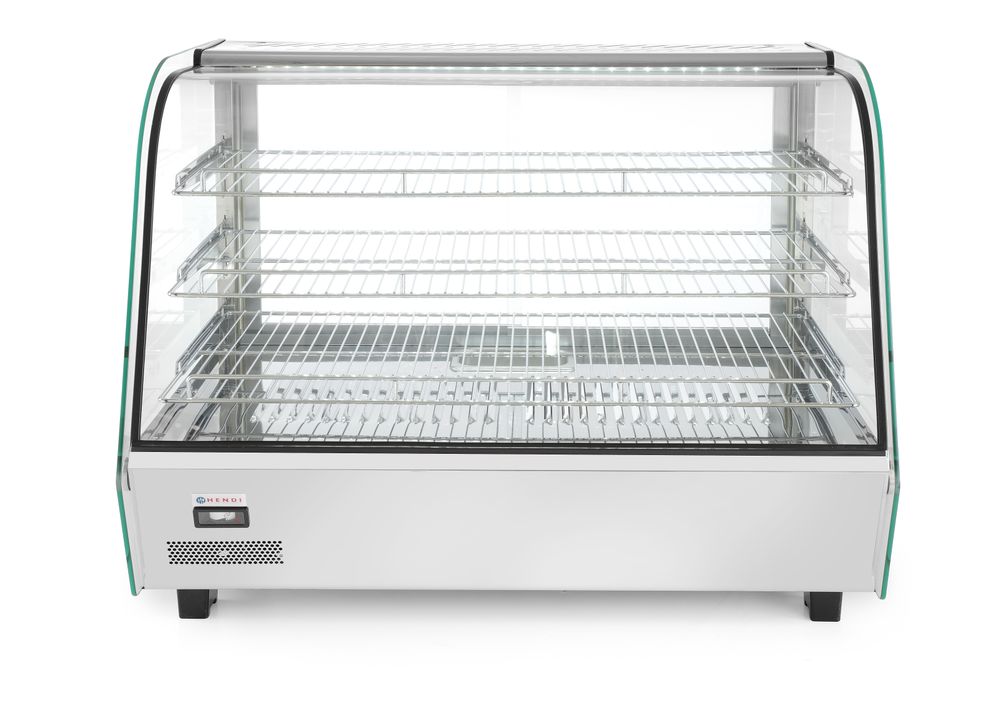 Warmhaltevitrine mit 3 Auslagen    160 Liter  230V/1500W  885x570x(H)680mm-ING11675