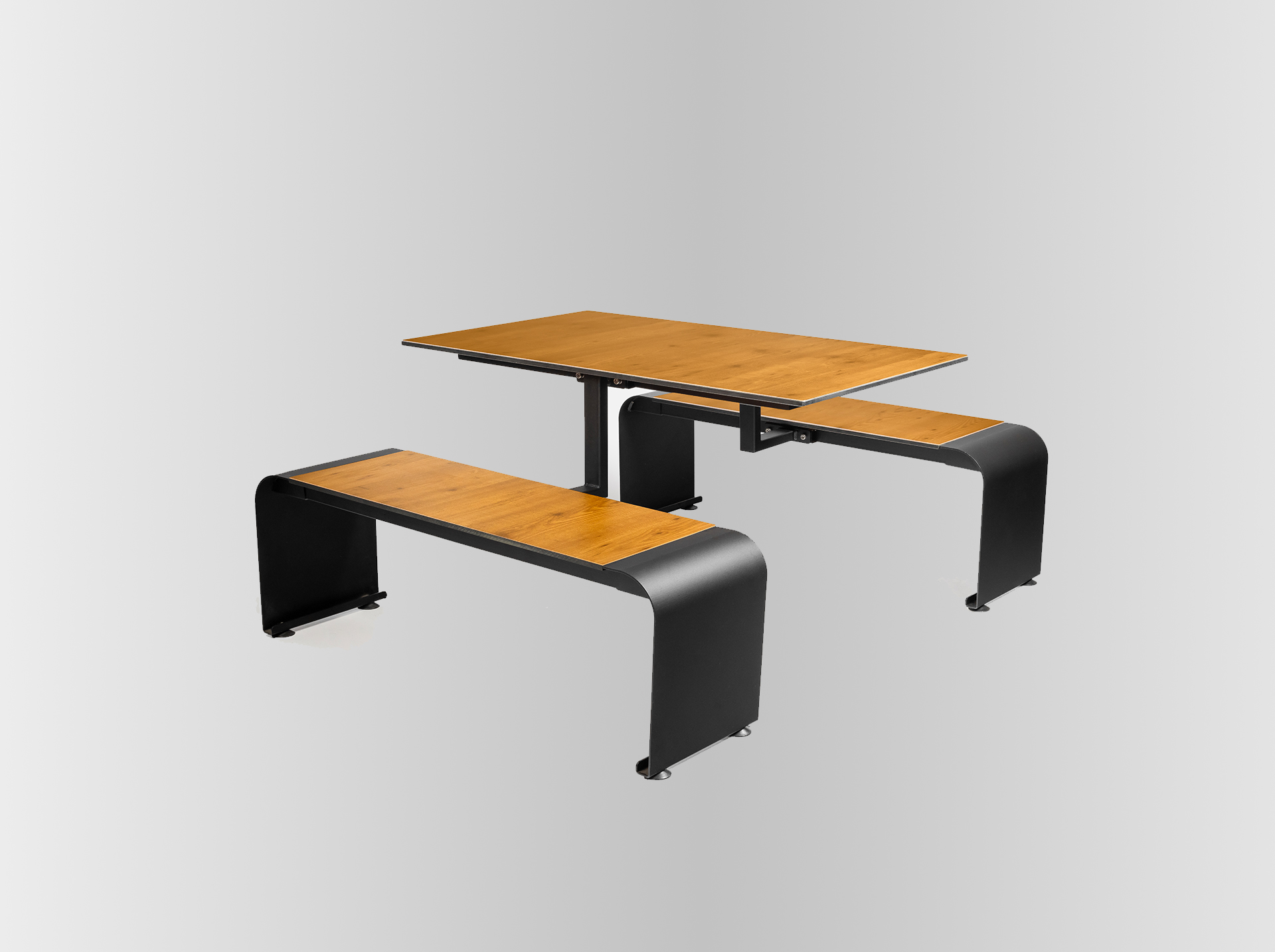Gastro Outdoor Sitzgruppe Wartungsfreie Bank und Tisch 3 Set 100x70cm