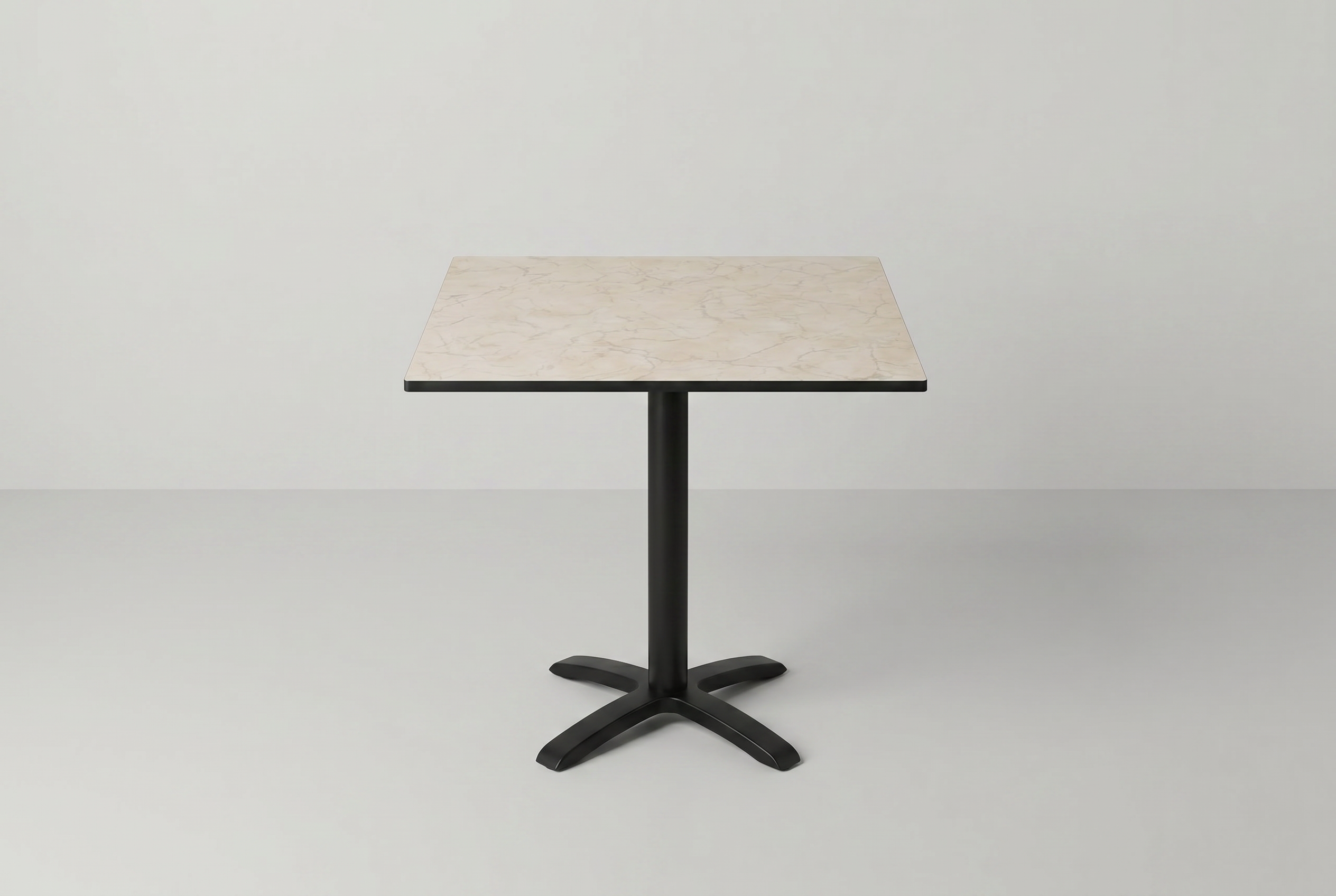 Outdoor Bistro Tisch 70x70cm Compact HPL Marmor Optik Beige TK3 - Pescara