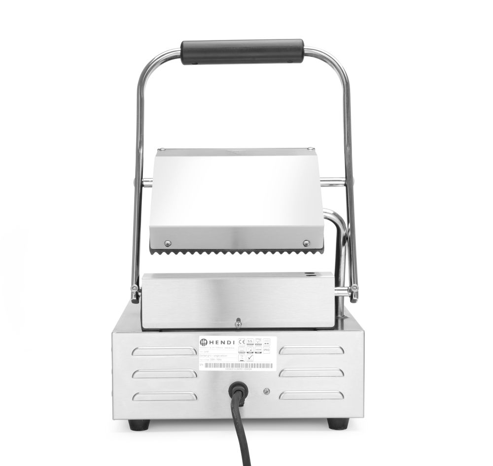Kontaktgrill - Einzelversion    oben und unten gerillt  230V/1800W  310x426x(H)510mm-ING11607