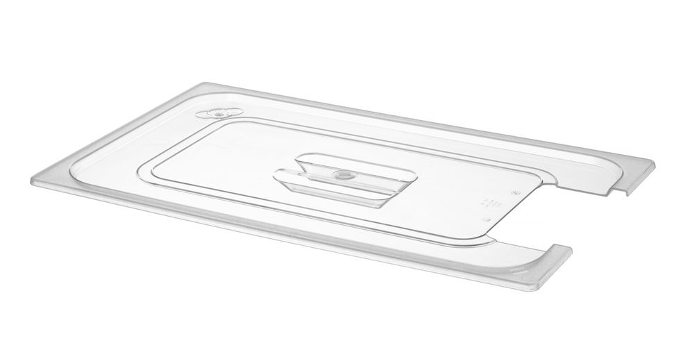 Gastronorm-Deckel mit Sous-Vide-Stick-Aussparung GN 1/1 Transparent 530x325mm-ING12323 Gastronorm-Deckel mit Sous-Vide-Stick-Aussparung GN 1/1 Transparent 530x325mm-ING12323