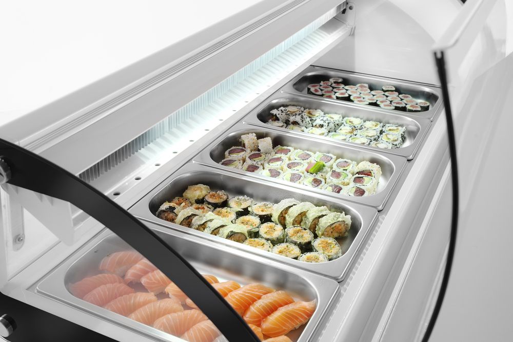 Sushi-Vitrine 5x GN 1/3 Arktic 230V/160W 1307x445x(H)327mm-ING11198 Sushi-Vitrine 5x GN 1/3 Arktic 230V/160W 1307x445x(H)327mm-ING11198