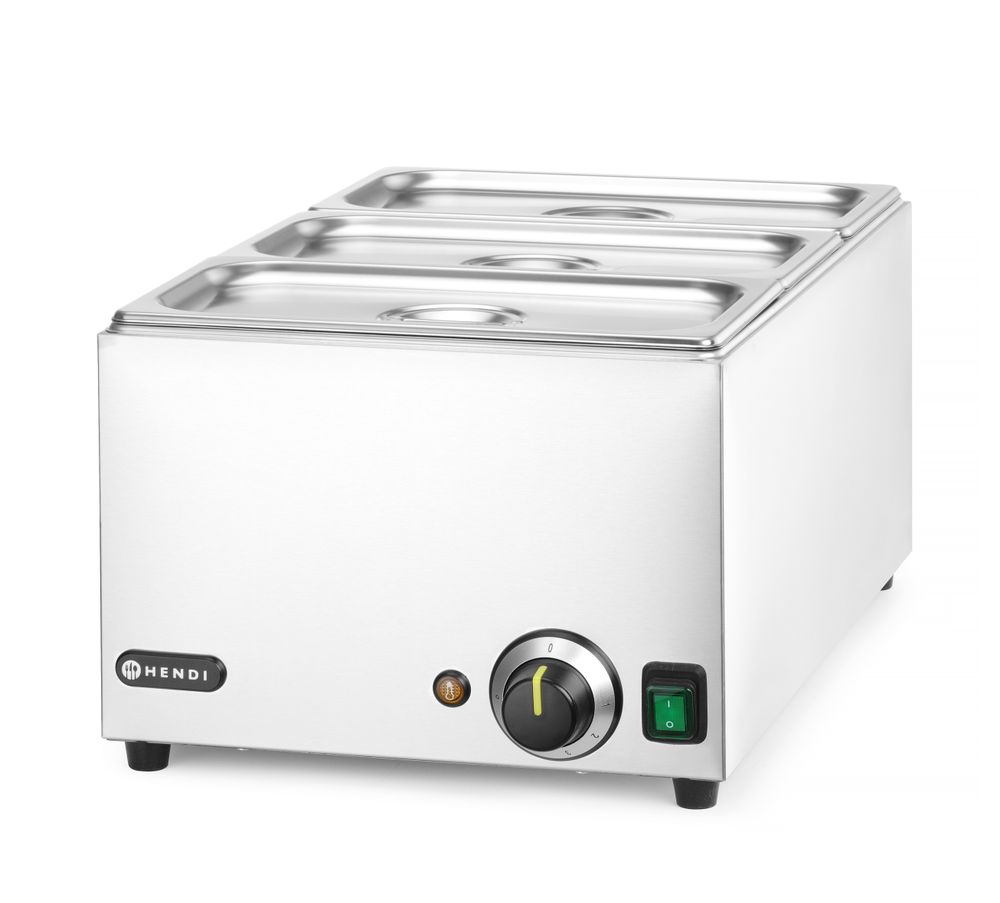 Set: Bain-Marie  Ranger + 3x GN 1/3 Behälter mit Deckel    GN 1/1  230V/1000W  590x332x(H)242mm-ING11465