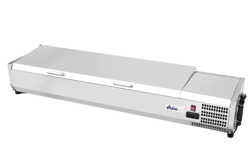 Aufsatz-Kühlvitrine Gastronorm 1/3 Arktic 4x GN 1/3 230V/180W 1205x420x(H)630mm-ING11239 Aufsatz-Kühlvitrine Gastronorm 1/3 Arktic 4x GN 1/3 230V/180W 1205x420x(H)630mm-ING11239